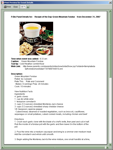Recipe Printout